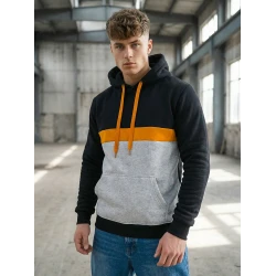 Vīriešu melns džemperis Ovil