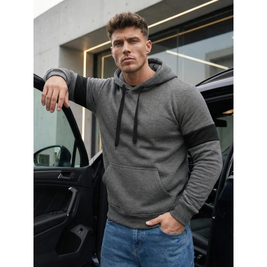 Vīriešu tumši pelēks džemperis Oven JS/8B1321/5