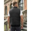 Lider stepēta vīriešu melna veste Vestes