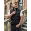 Lider stepēta vīriešu melna veste Vestes