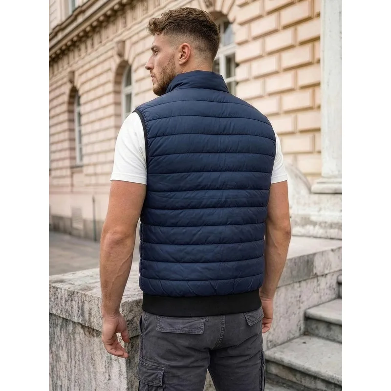 Stepēta vīriešu tumši zila veste Lider JS/MY77