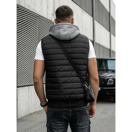 Melns jaka ar kapuci Naron Vestes