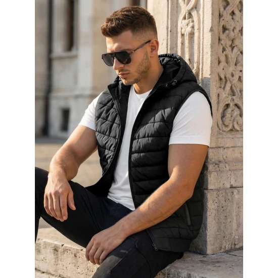 Vīriešu melnā veste Minel Vestes