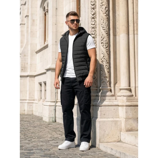 Vīriešu melnā veste Minel Vestes