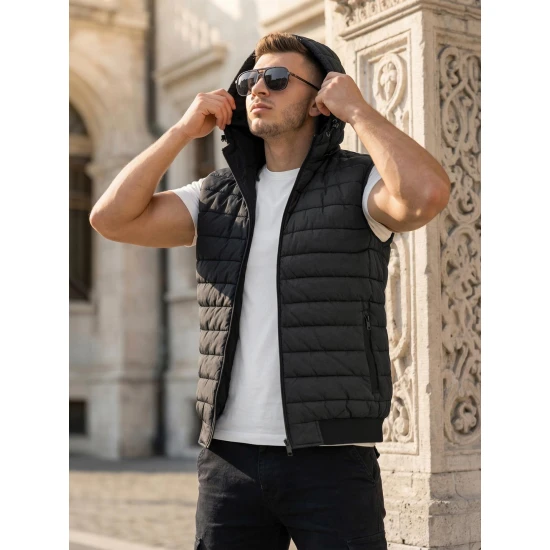 Vīriešu melnā veste Minel Vestes