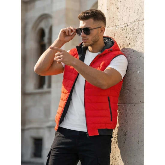 Sarkana vīriešu veste Minel JS/MY88Z