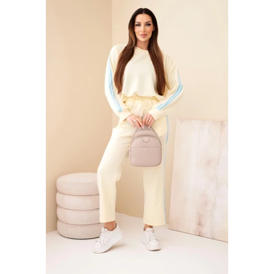 Sieviešu dzeltens komplekts ar svītrām Ambi