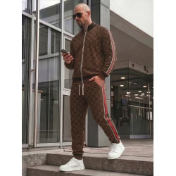 Vīriešu brūns apģērbu komplekts bez kapuces Guci