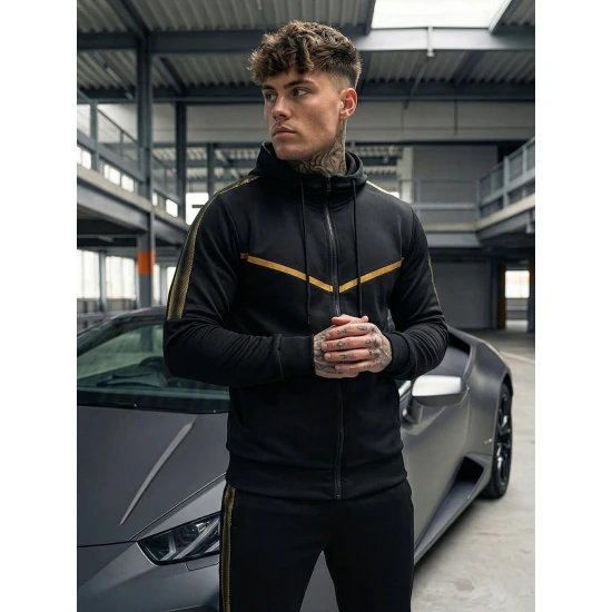 Melna krāsas vīriešu sporta apģērbu komplekts Ronex Sporta tērpi