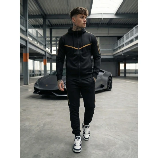 Vīriešu sporta kostīms Ronex melnā krāsā JS/C8117