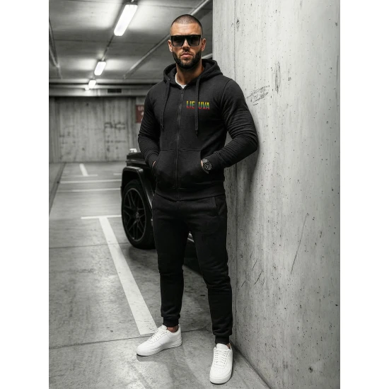 Vīriešu melnais komplekts Lietuva Vīriešu uzvalki