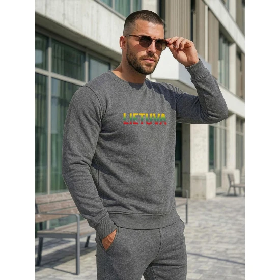 Vīriešu tumši pelēks komplekts Lietuva Vīriešu uzvalki