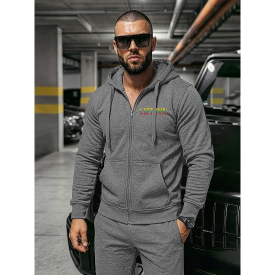 Vīriešu tumši pelēks komplekts Lietuva Vīriešu uzvalki