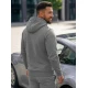 Vīriešu tumši pelēks komplekts ar kapuci Lietuva Vīriešu uzvalki