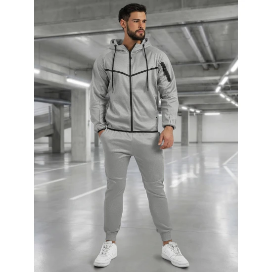 Gaiši pelēks vīriešu komplekts Jake