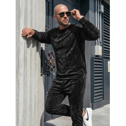 Melns vīriešu velūra komplekts Bill