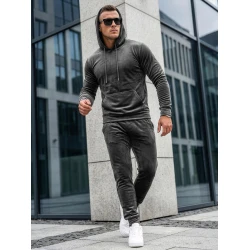 Pelēks vīriešu velūra apģērbu komplekts Rolos