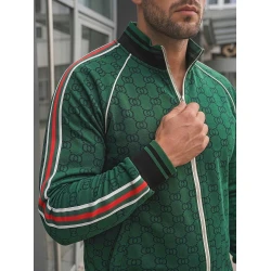 Vīriešu zaļais komplekts bez kapuces Guci