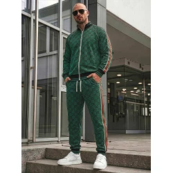 Vīriešu zaļais komplekts bez kapuces Guci