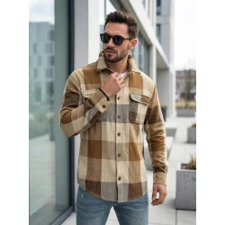 Vīriešu brūns flaneļa krekls Cory