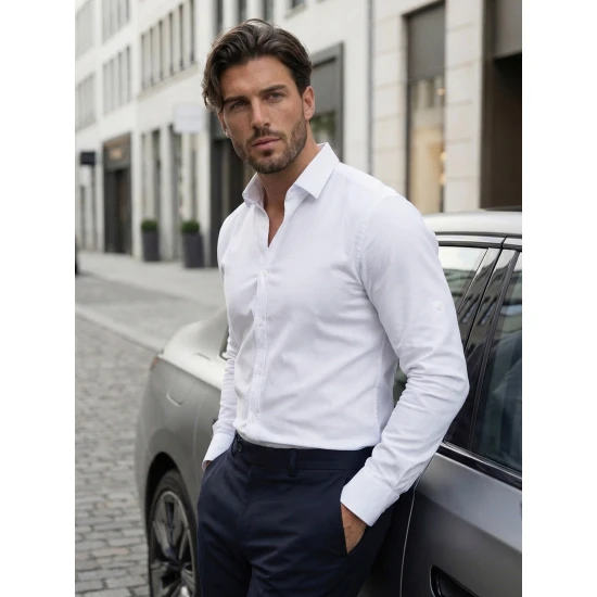 Vīriešu balts krekls Top Krekli