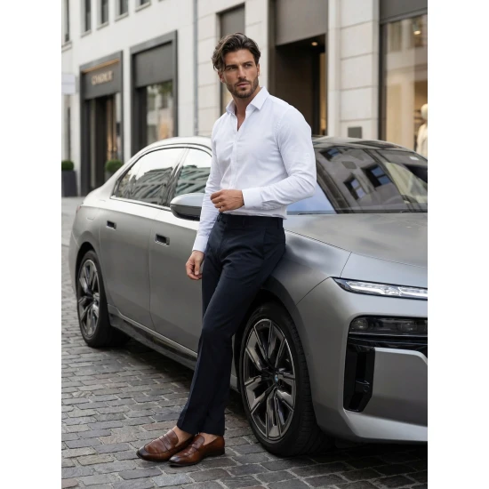 Vīriešu balts krekls Top Krekli