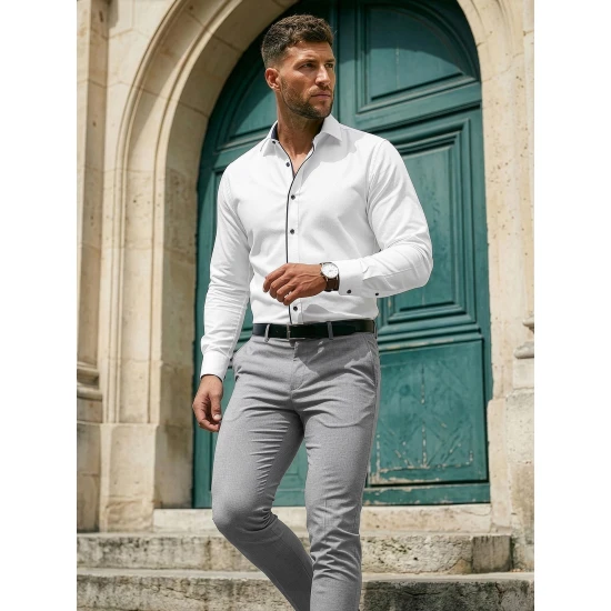 Vīriešu balts krekls Blake Krekli