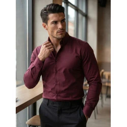 Vīriešu bordo krekls Tops