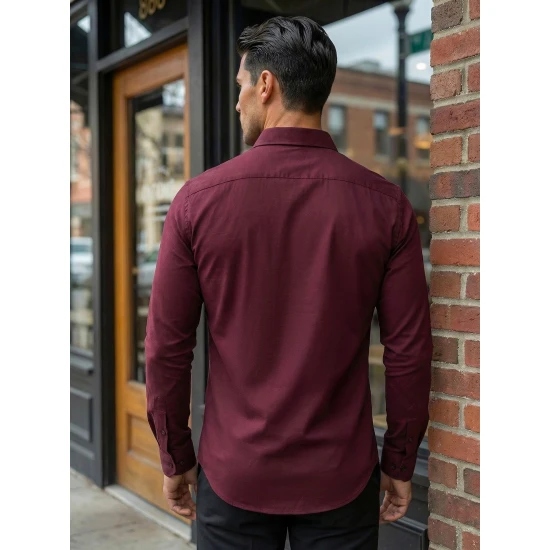 Vīriešu bordo krekls Tops Krekli