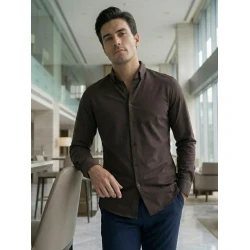 Vīriešu tumši brūns krekls Top