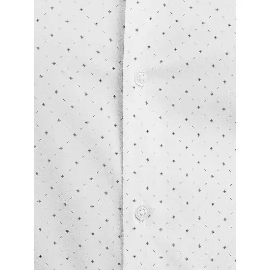 Vīriešu balts polka dot krekls Royal Krekli