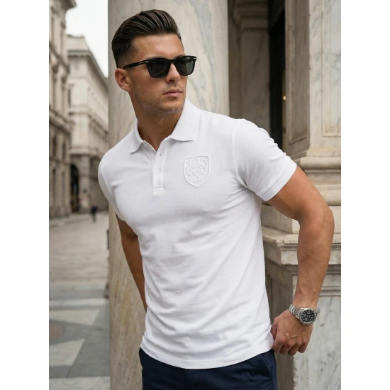 Vīriešu balts polo krekls Tice POLO T-krekls