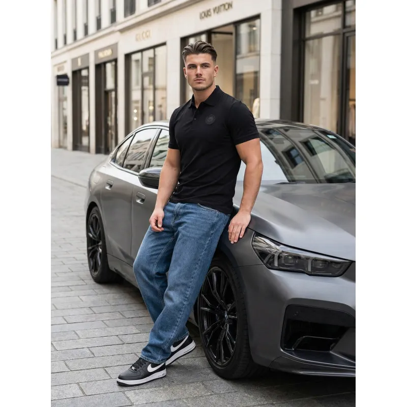 Vīriešu melns polo krekls Tice POLO T-krekls