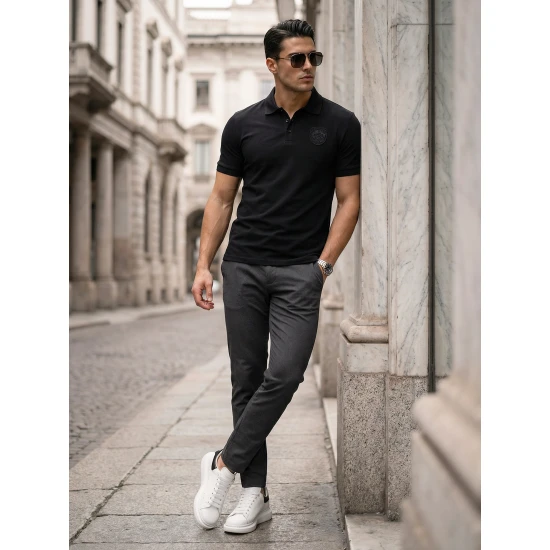 Vīriešu melns polo krekls Tice POLO T-krekls