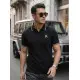 Vīriešu melns polo krekls Skull POLO T-krekls