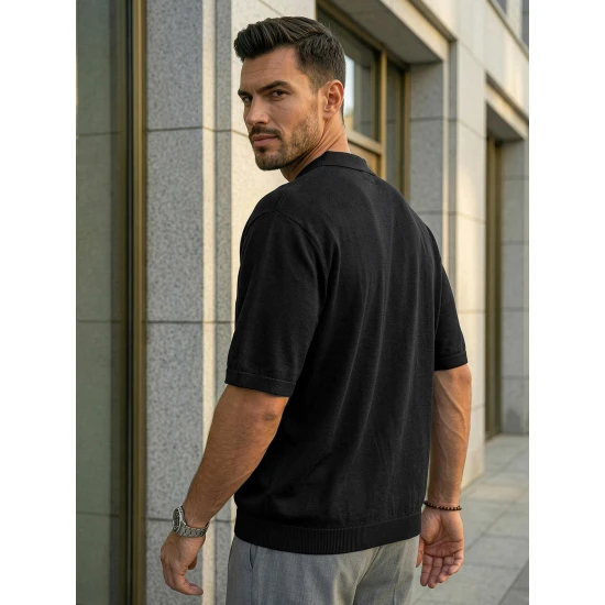 Vīriešu melni polo krekli Tyler POLO T-krekls