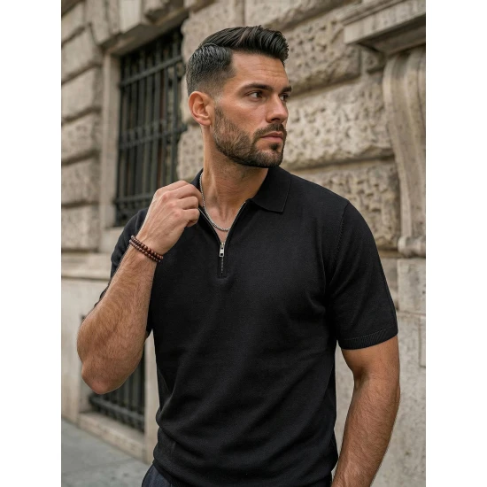 Vīriešu melni polo krekli Force POLO T-krekls