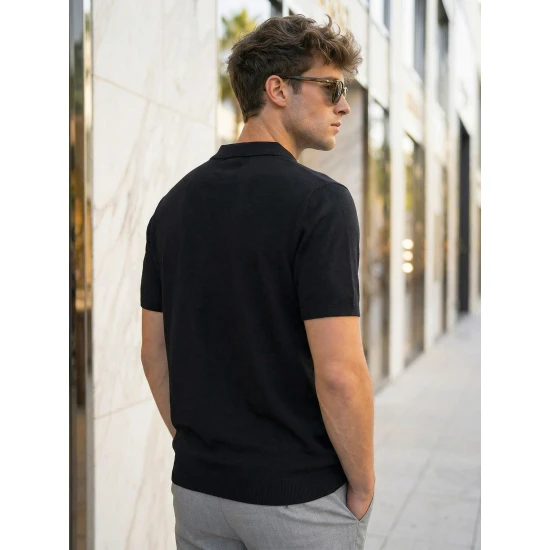 Vīriešu melni polo krekli Vibe POLO T-krekls