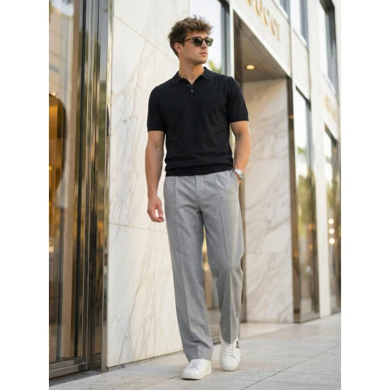 Vīriešu melni polo krekli Vibe POLO T-krekls