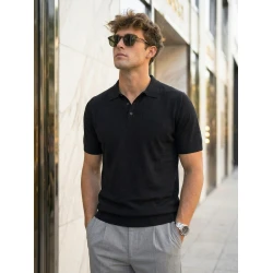 Vīriešu melni polo krekli Vibe