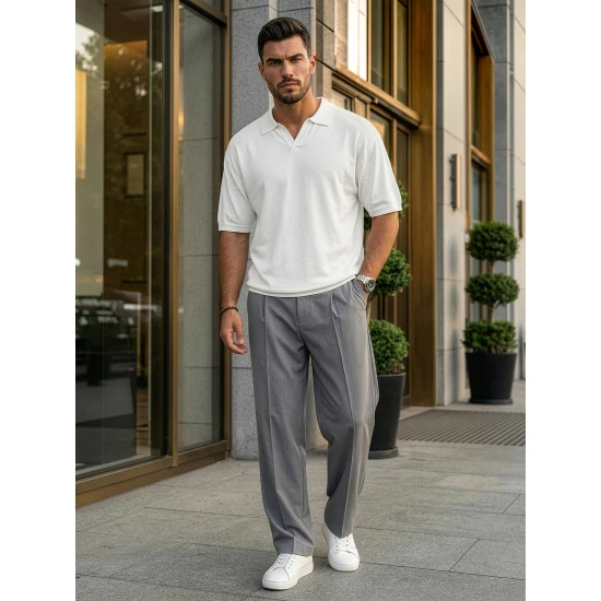 Vīriešu baltas polo krekli „Tyler“ POLO T-krekls