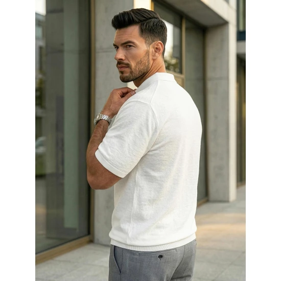 Vīriešu baltas polo krekli „Tyler“ POLO T-krekls