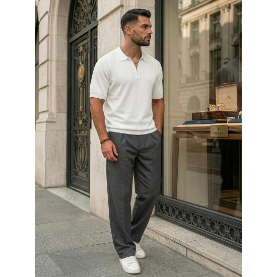 Vīriešu baltas polo krekli Force POLO T-krekls