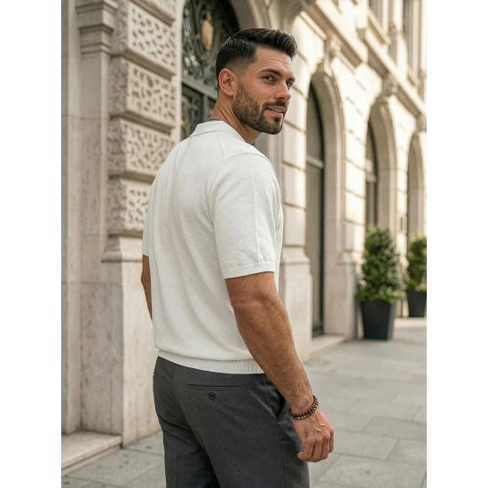 Vīriešu baltas polo krekli Force POLO T-krekls