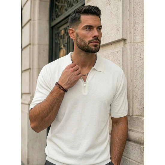 Vīriešu baltas polo krekli Force POLO T-krekls