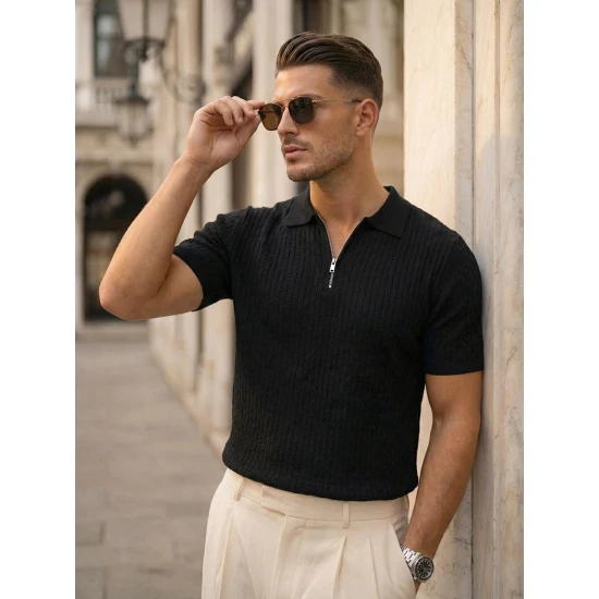 Vīriešu melni polo krekli Fast POLO T-krekls