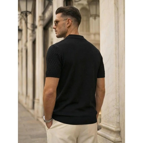 Vīriešu melni polo krekli Fast POLO T-krekls