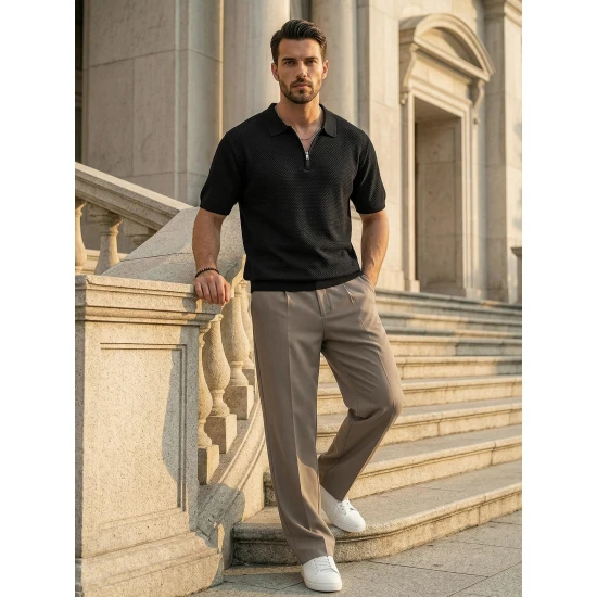 Vīriešu melni polo krekli City POLO T-krekls