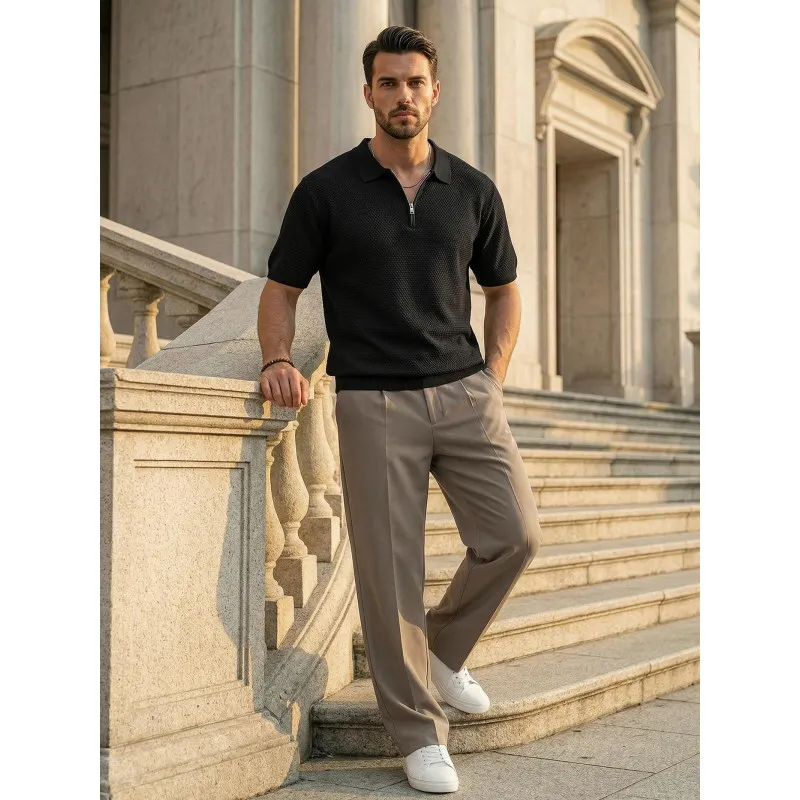 Vīriešu melni polo krekli City POLO T-krekls