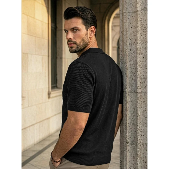 Vīriešu melni polo krekli City POLO T-krekls